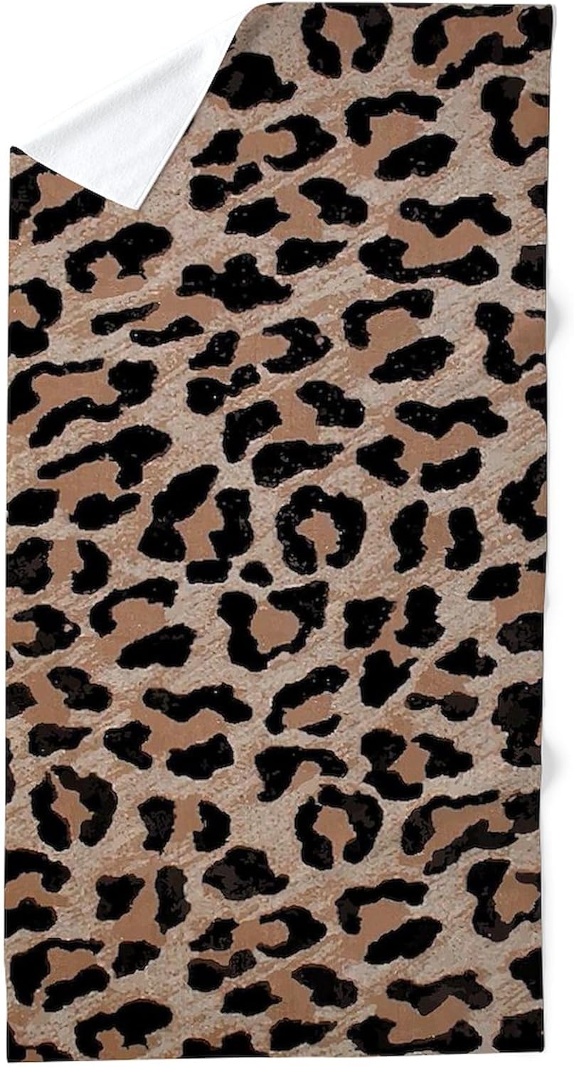 CafePress Leopard Print 30"x60" Absorbent Cotton Back, Soft Beach, Pool Towel