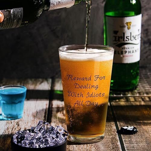 Miniatura 4 de Futtumy Recompensa por lidiar con idiotas todo el día, divertidos regalos de cerveza para hombres, compañeros de trabajo, amigos, marido, jefe, él,