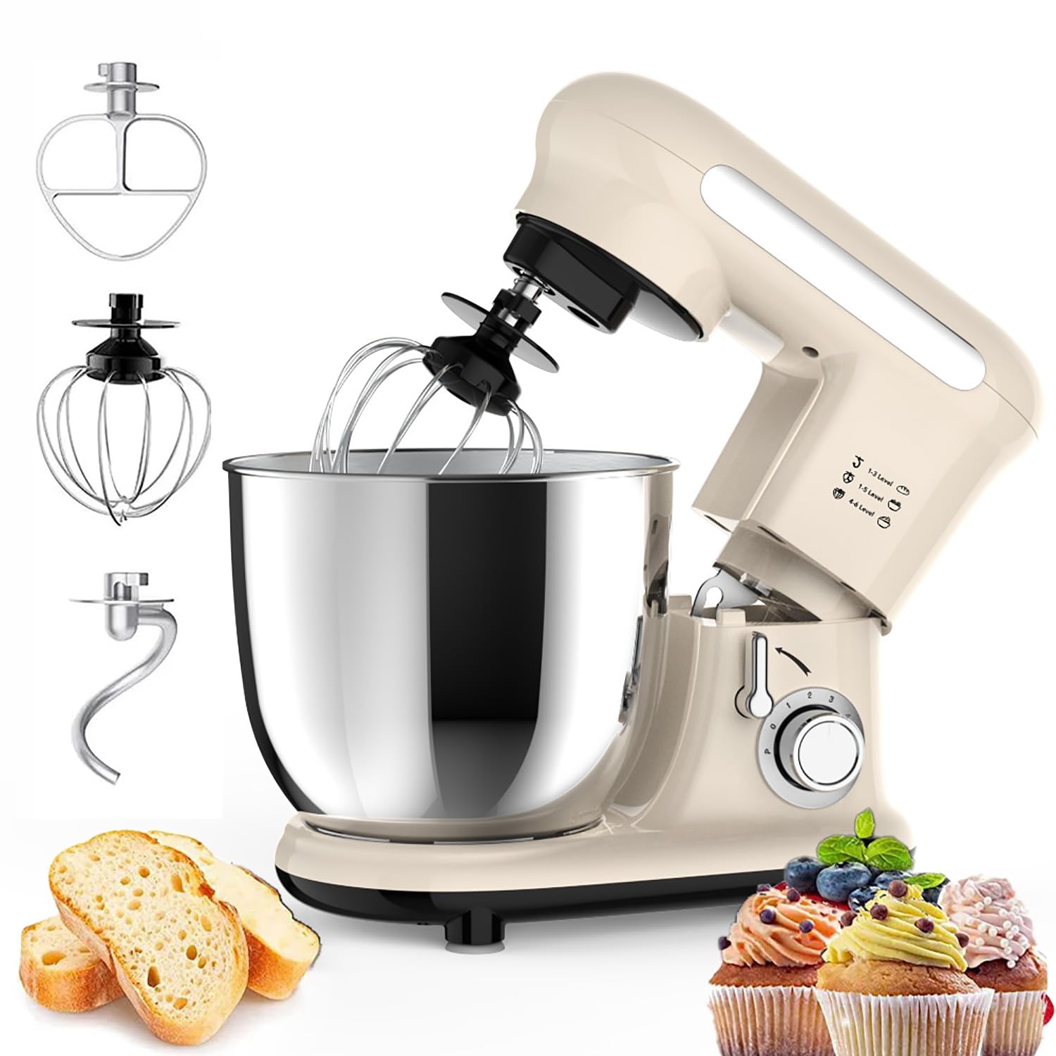 Batteur portable électrique 1000W à 6 vitesses pour réussir vos pâtes