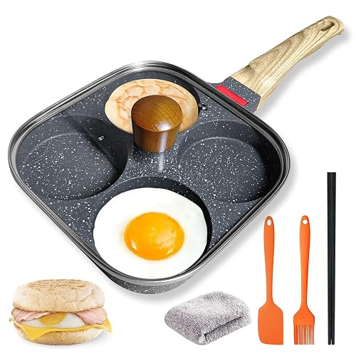4-Cup Nonstick Egg Pan Set with Lid