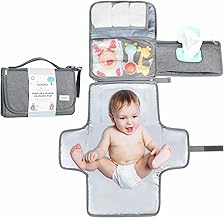 LANDICI Diaper Pouch, Baby Product Storage, Large Capacity, Diaper Storage, Small Items, Cute, Travel Pouch, Baby Gift (Gray)