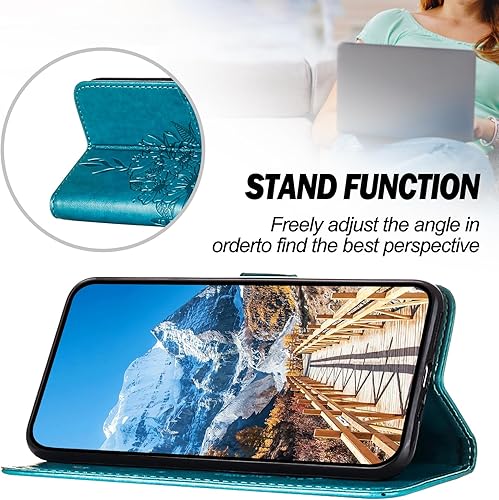 Miniatura 5 de Funda para Sony Xperia 1 IV, piel sintética magnética con ranura para tarjeta y soporte, a prueba de golpes, con carcasa interior de TPU para Sony