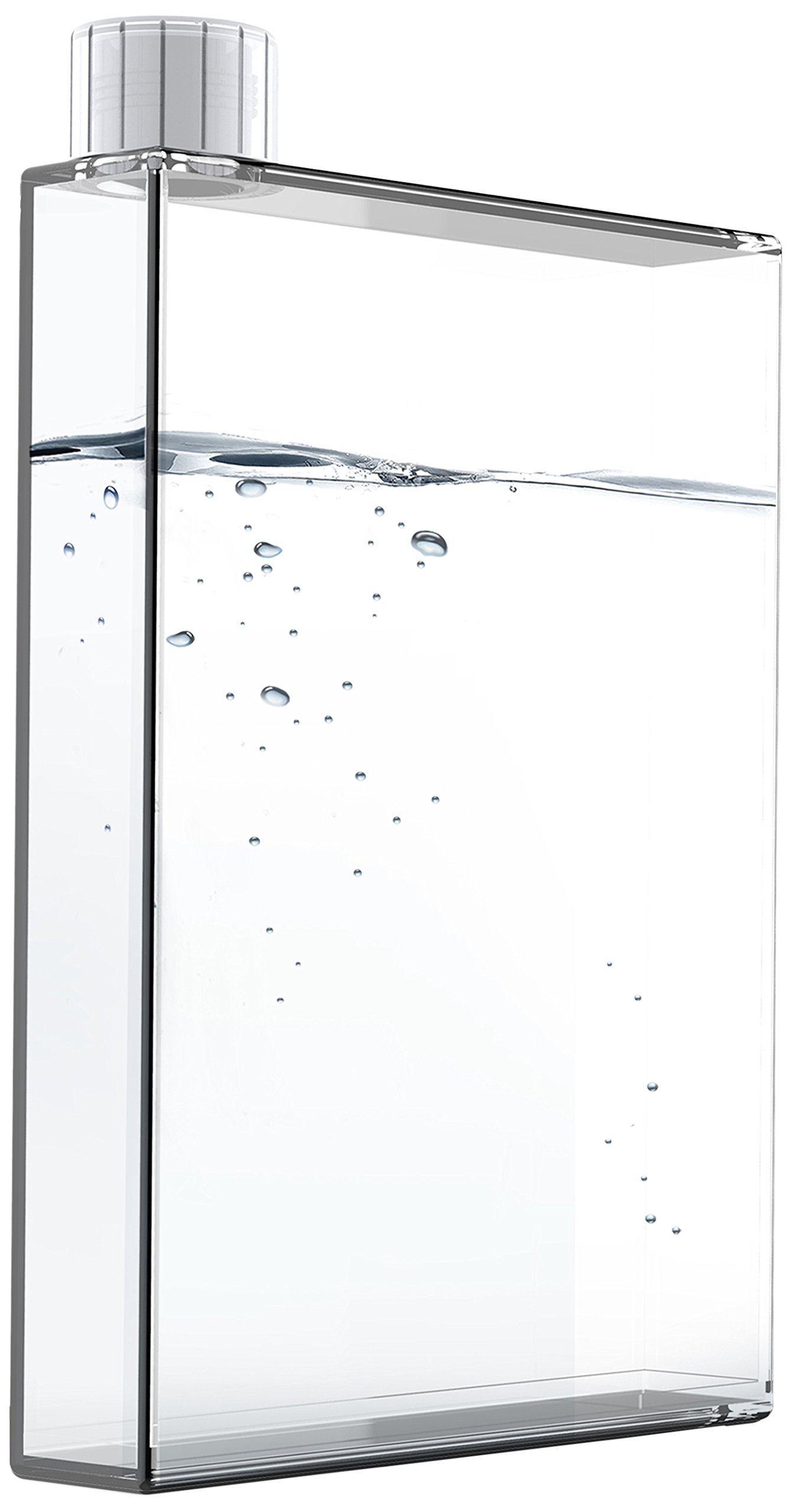 Bouteille transparente Asobu adpb10cl flasque plate de 475 ml idéale pour le bureau et les sorties