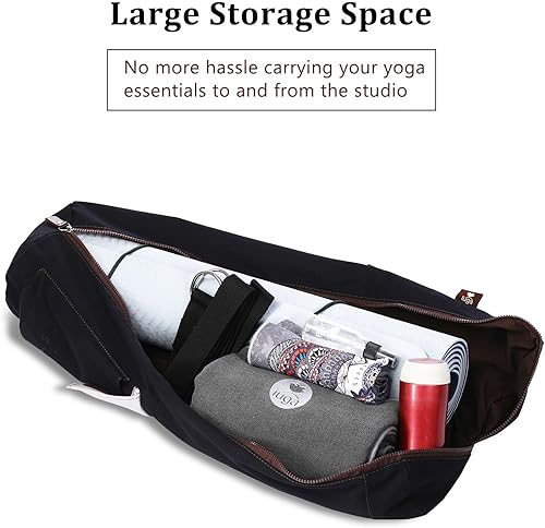 Miniatura 2 de IUGA Bolsa para esterilla de yoga con bolsillo lateral grande y bolsillo interior con cremallera, bolsa de yoga para esterilla, bolsas de yoga y