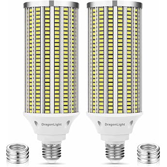 DragonLight 120 W Super Bright Corn Light LED Bulbs Replaces 800 Watt - E27/E40 Edison LED Lamp - 5000 K Cool White 14400 LM for Commercial Lighting - Garage Workshop Office Yard Pack of 2