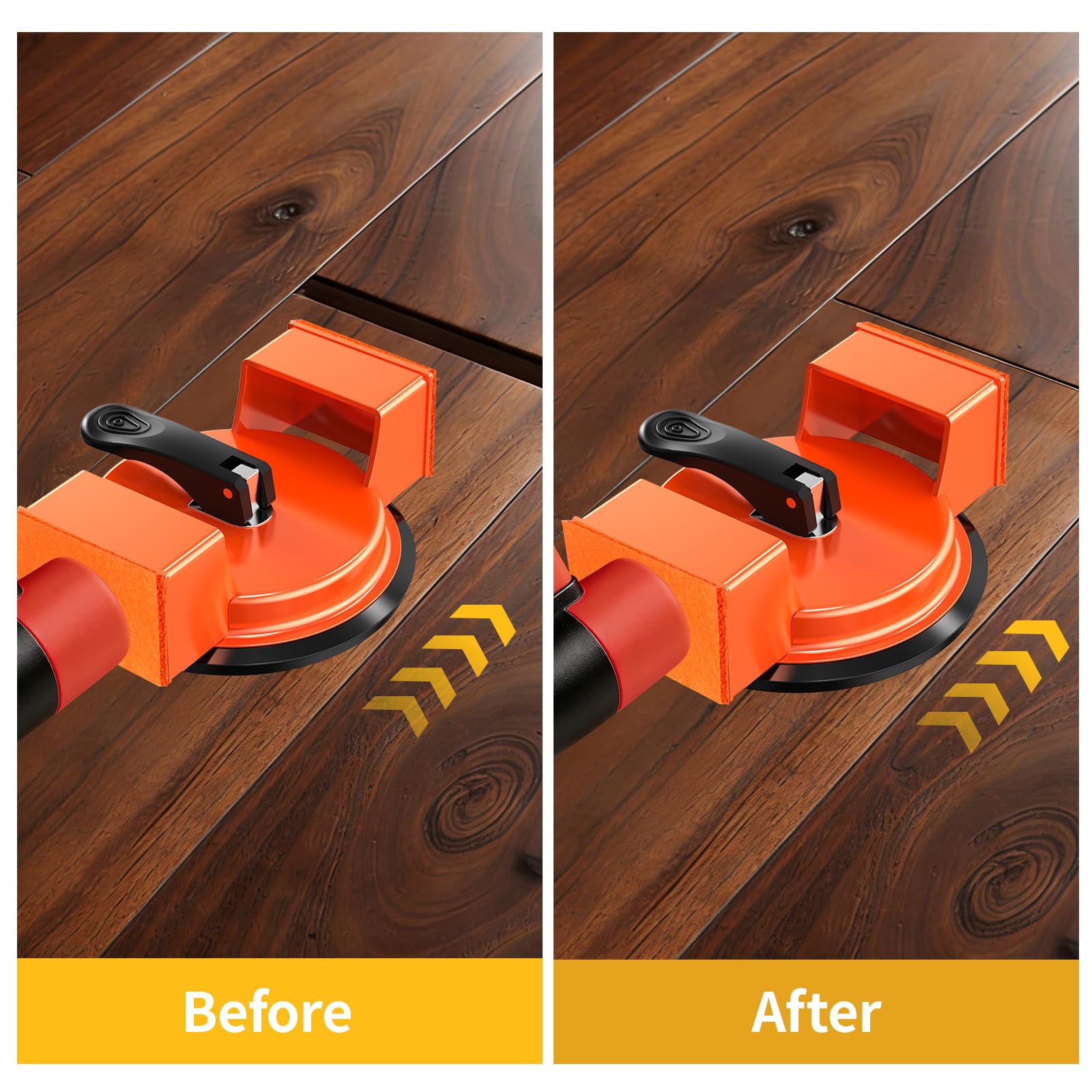 Upgrade Floor Gap Fixer Tool, 2026 Heavy Duty Adjustable Laminate Floor Suction Cup Tool, Over 184 Pounds Load Capacity, Enhanced Flooring Gap Repair Tool for Vinyl And Wood Floors Repair, Model 6D - 3