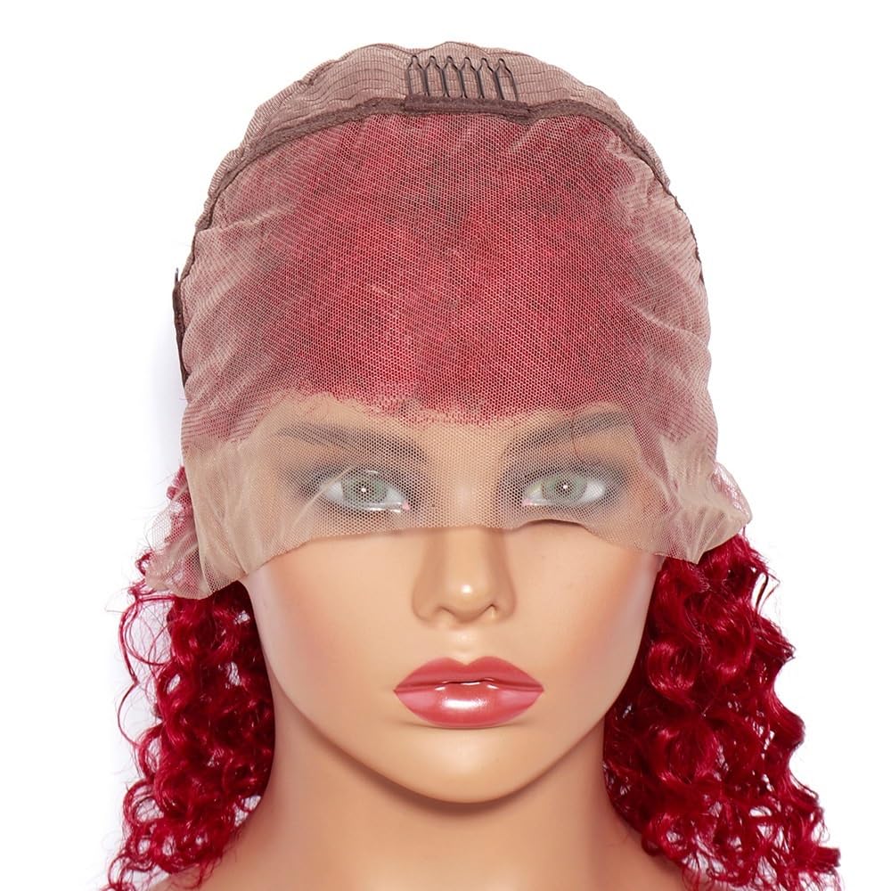 Parrucca BOB riccia da 8 pollici Capelli umani 200 Densità 13x4 HD Parrucche anteriori in pizzo a onde profonde for le donne
