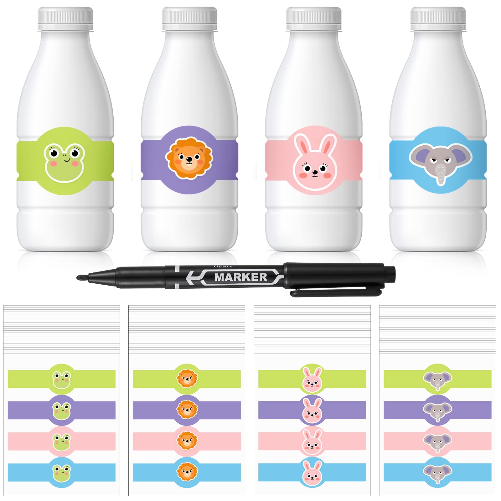 400 Pieces Baby Bottle Labels Daycare Baby Waterproof Bottle Labels ...