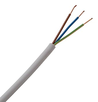 Kopp 150805849 NYM-J 3 x 1,5 mm2 Moisture-Proof Cable, 5 m-Ring
