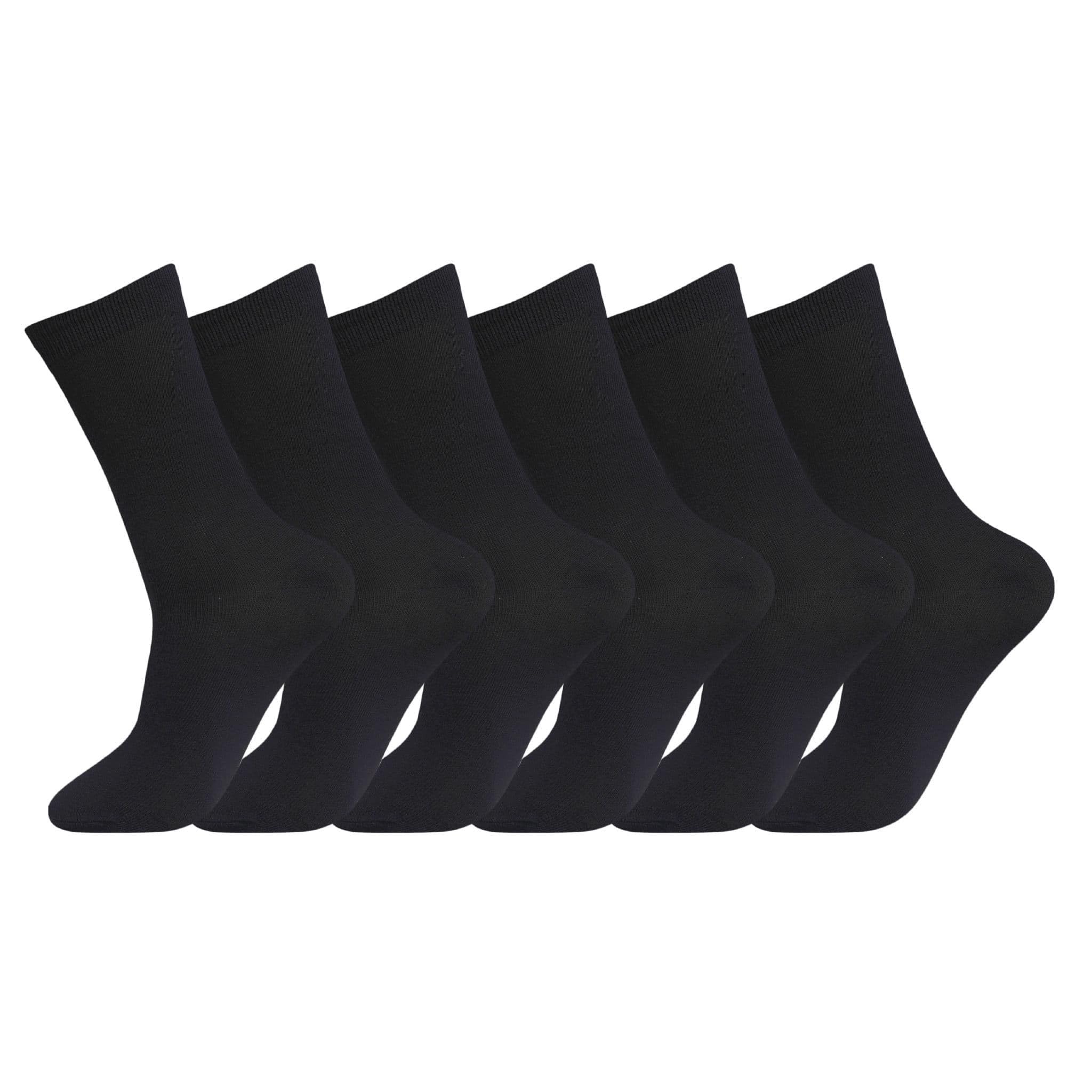 ARG 6 Pairs Men's Cotton Rich Big Foot Socks - Super Stretch, UK Size 11-14
