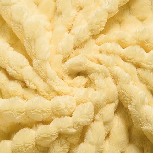 Vista 421 de Vessia Manta de franela de forro polar, 300GSM, acogedora manta a rayas verde salvia para sofá, cama y sofá, cálida y suave, acogedora manta