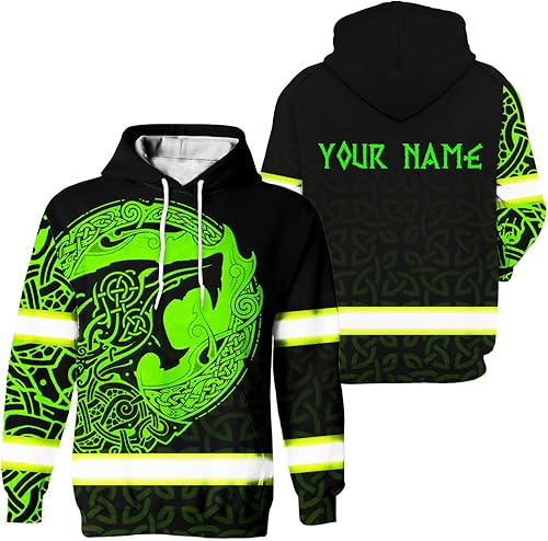 Miniatura 9 de Matedecor Camisa de Alta Visibilidad con Cráneo para Hombre, Camisas Reflectantes de Seguridad con Bandera de EE. UU., Nombre Personalizado