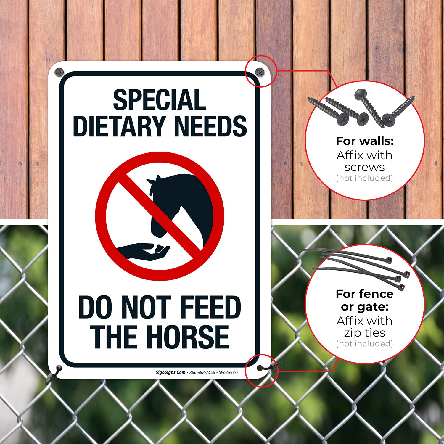 Please Do Not Feed The Horses Sign