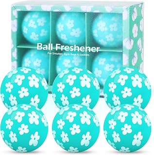 SCENTORINI Sneaker Deodorizer Balls 6 Pack, Cotton Scent Shoe Balls Odor Eliminator, Long Lasting Shoe Fresheners for Drawers, Car, Small Spaces and Locker Gym Bag