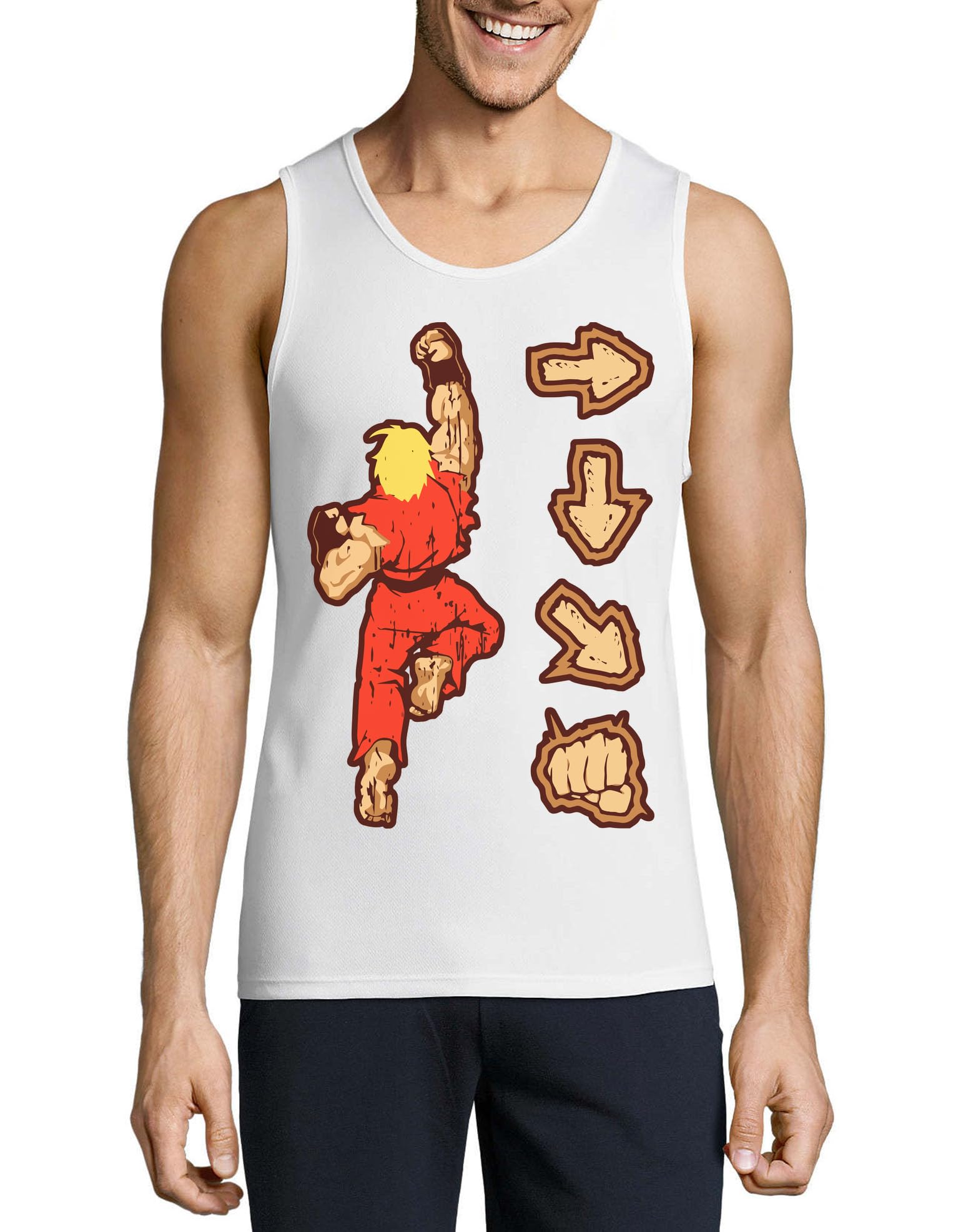 Camiseta sin mangas Fighter Arrows de algodón transpirable contra el calor 3