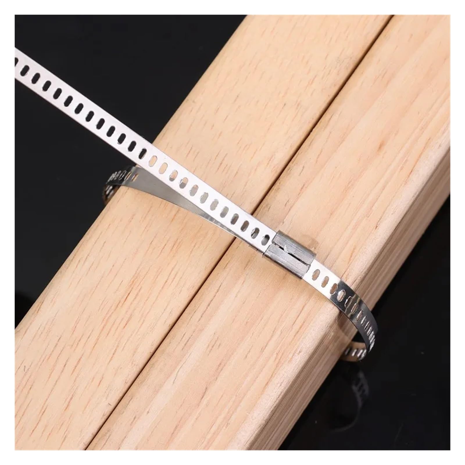 Edelstahl Kabelbinder Edelstahl-Kabelbinder, selbstsicherndes Metallwickelband, Mehrzweck-Kabelbinder, Drahtbefestigungen, Hardware-Organizer für Kabelbündelung(5x150mm,100PCS)