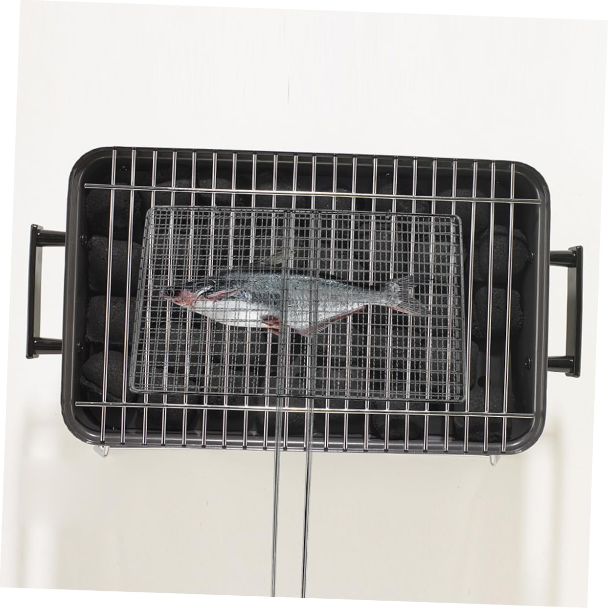 Cestello per Grigliare Pesce e Verdure in Acciaio Inox Argento | Rete a Maglia Riutilizzabile, Accessori per Vacanze Estive, Attrezzi per Barbecue da Esterno