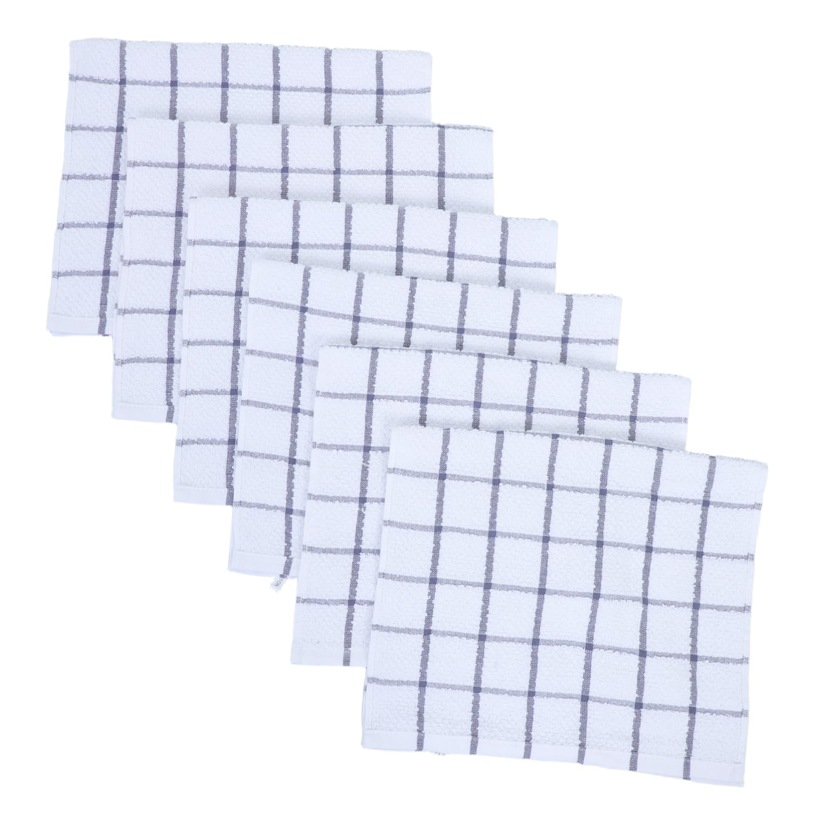 Abaodam 6 Piezas Paño de Cocina Absorbente de Algodón Paños de Limpieza Multifuncionales para Lavar Platos para Limpiar Encimeras de Cocina