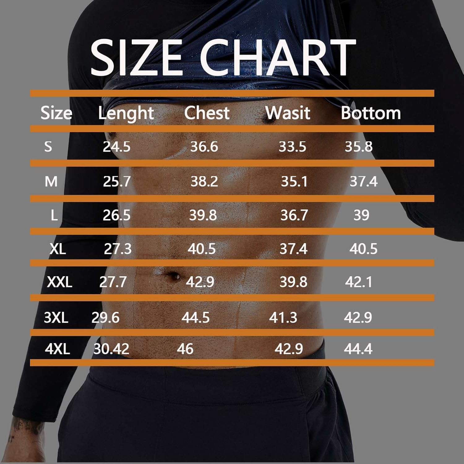 Sauna Sweat Suits Shirt Waist Trainer for Men Compression Vest Workout Gym Clothes Sweat Enhancer Long Sleeve - Image 6