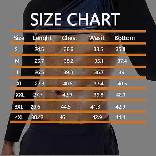 Miniatura 6 de BODYSUNER Sudadera de sauna para hombre, para gimnasio, correr, entrenamiento, ejercicio, moldeador corporal, chaqueta de sauna de manga larga