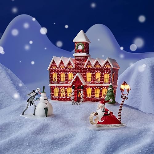 Miniatura 4 de Department 56 Disney The Nightmare Before Christmas Village Accessories Town Street Lights - Juego de figuras iluminadas, 5.25 pulgadas, multicolor