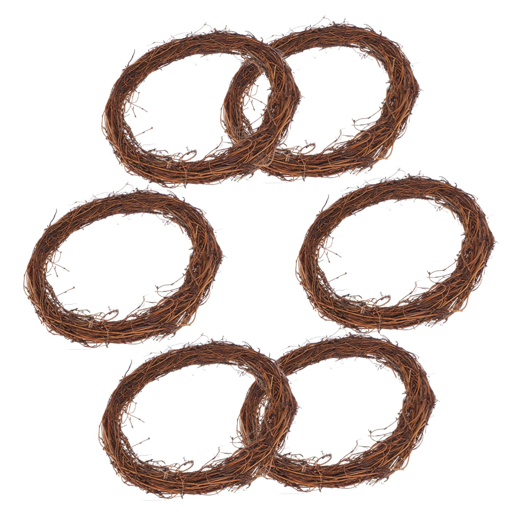 Zerodeko 6stücke Kranzrohlinge aus Natürlichem Rattan Klein für DIY-Dekoration Geeignet für Haustür Hochzeit Feier und Heimdekoration in Allen Jahreszeiten