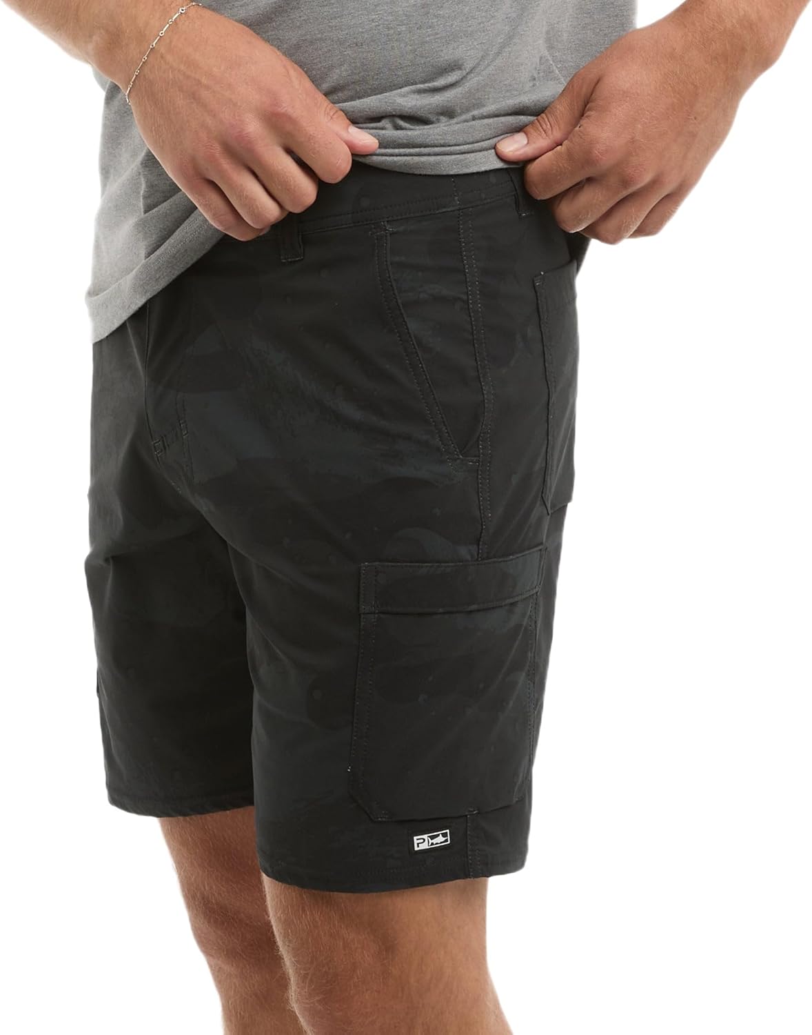 Madeira Cargo Hybrid Shorts 20" Black