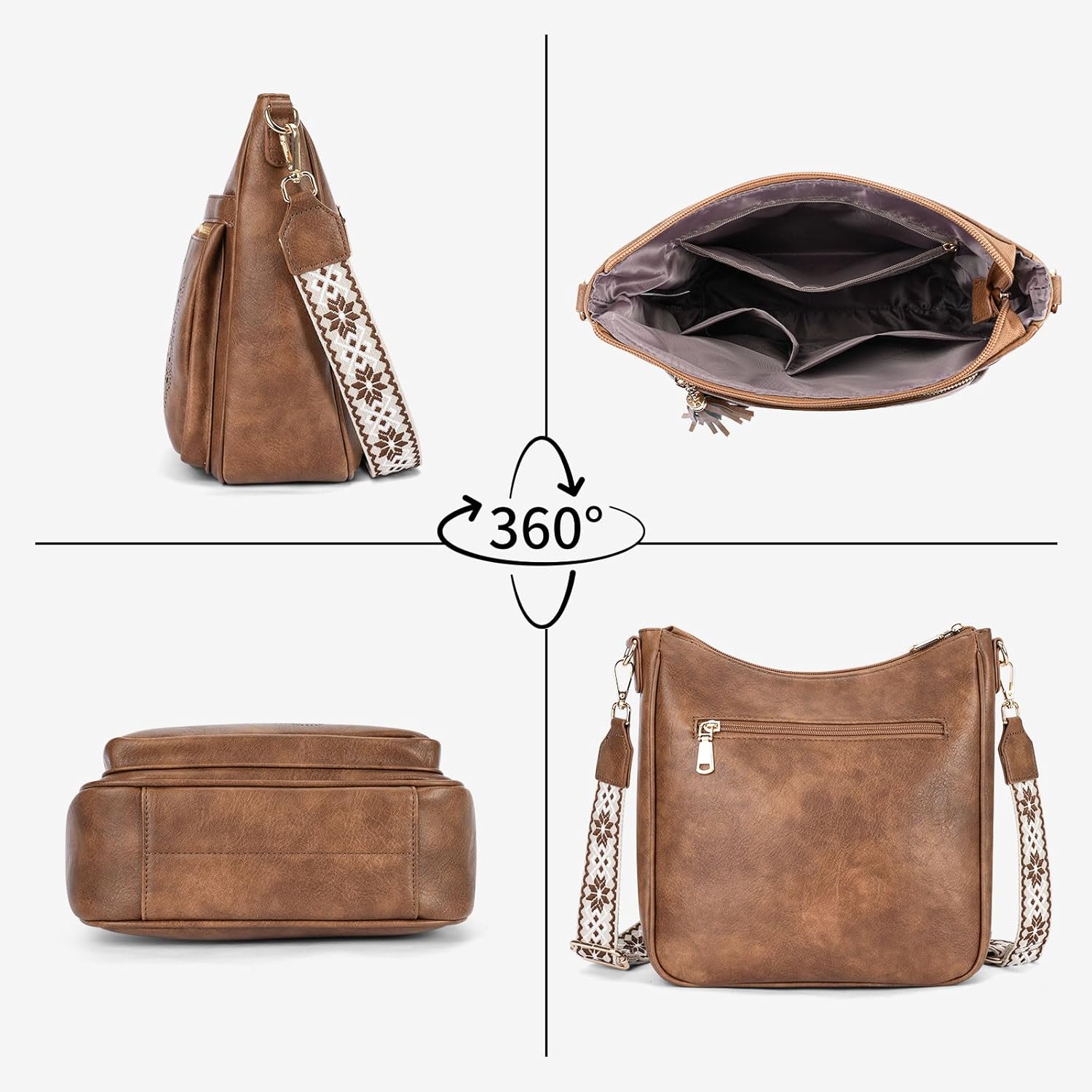 Medium Crossbody Bags for Women Trendy, Women's Butterfly Shoulder Handbags with Tassel - Image 6