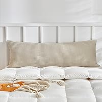 Vista 38 de WARMDERN Juego de 2 fundas de almohada beige tamaño Queen estándar, fundas de almohada de microfibra suave, estilo bohemio texturizadas con cierre