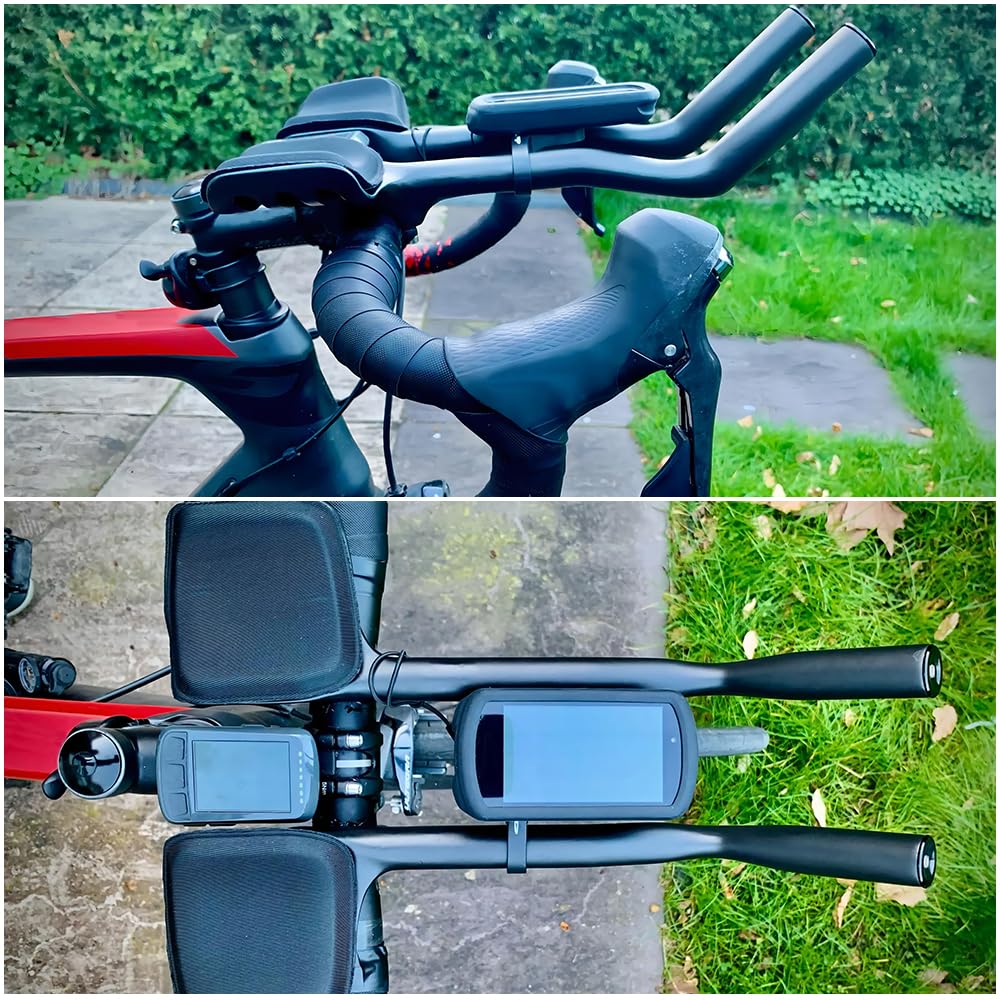 Alfa Pasca Accesorio de manillar de triatlón de carbono para bicicleta de carretera, extensión de bicicleta de triatlón, 360 mm, manillar aero, carbono, 40° TT Bar Extender