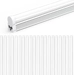 JESLED 20 Pack LED Shop Light 4FT, 20W, 2200LM, 6500K Super Bright White, T5 LED Tube for Garage, Workshop, Warehouse, 4 Foot Linkable Ceiling Lights, Plug and Play, ETL Listed