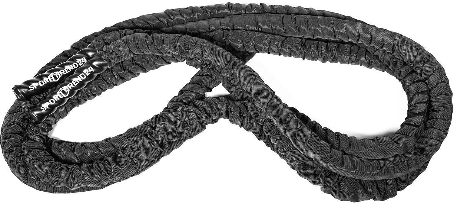 Sporttrend 24® Battle Rope 9m, 12m, 15m, Ø38mm und Ø50mm | Trainingsseil, Fitnessseil, Sportseil Schlagseil
