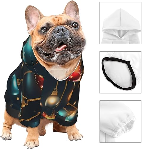 Miniatura 3 de Christmas Lights Chic 3D Dog Hoodies for Small Pets A Cozy Costume for Stylish Puppy Cosplay Delight XXL