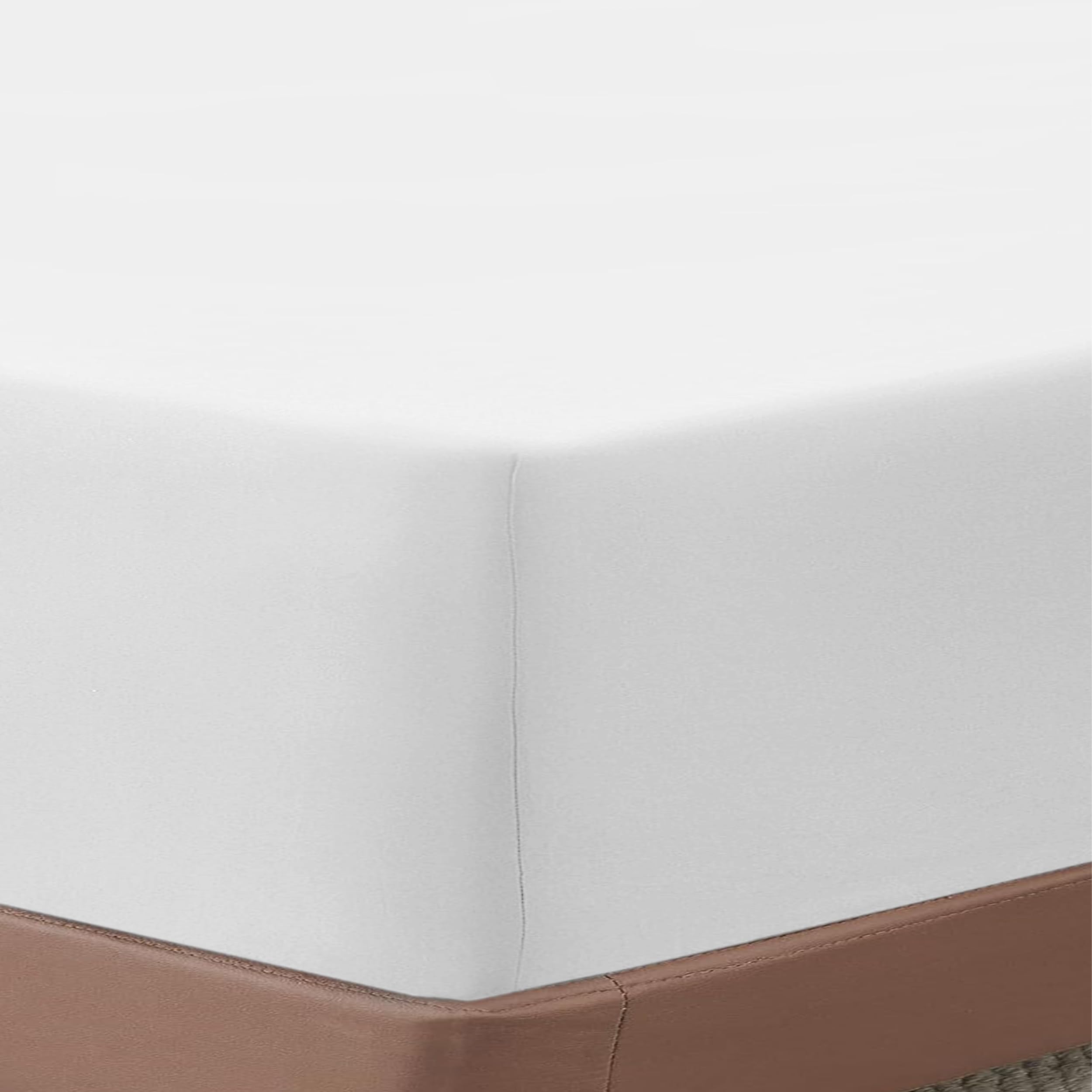 Fitted Sheet 100% Cotton 30cm Shrinkage and Fade Resistant Machine Washable Corner Elastic...