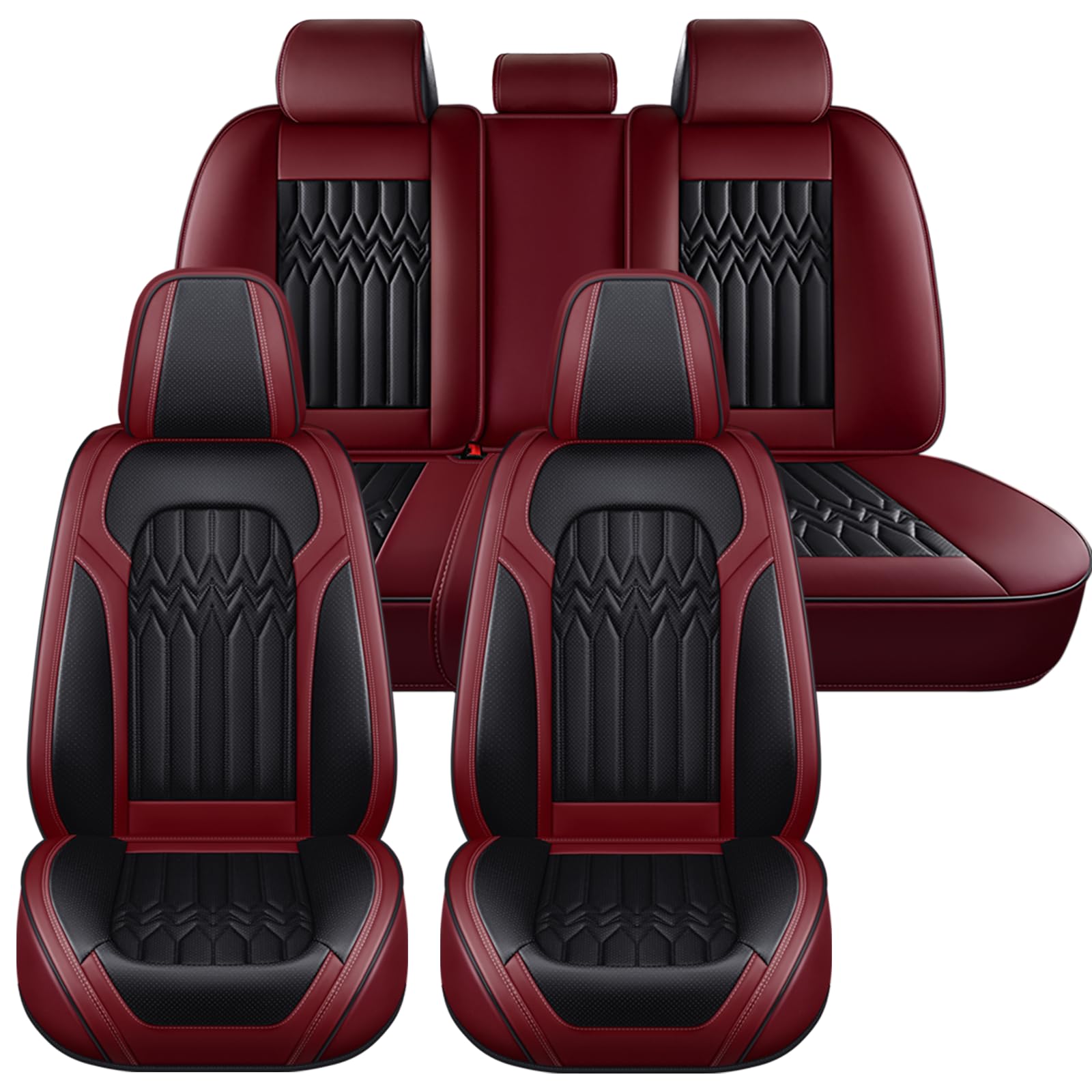 Coprisedili Auto per Subaru Forester SF SG SH SJ SK Outback BH BP BR BS BT XV GP GT Compatibile – Pelle Nappa 5 Posti Impermeabili Antigraffio