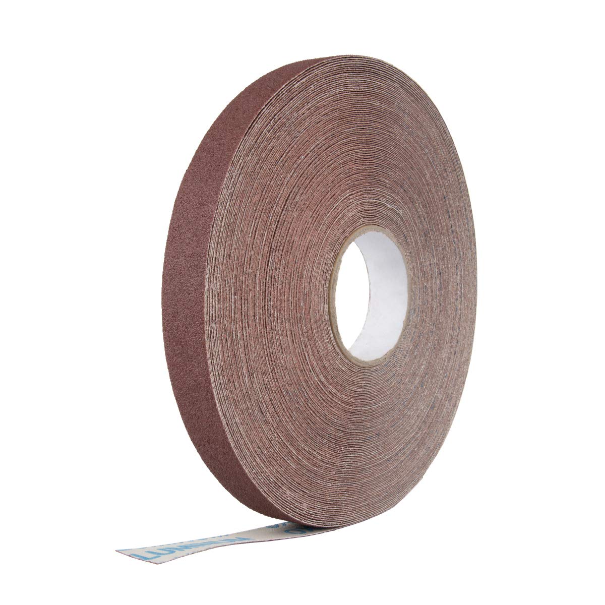 POWERTEC 49002 Rollo de taller de 1 pulgada x 50 yardas con grano 120 óxido de aluminio grano y respaldo con peso J