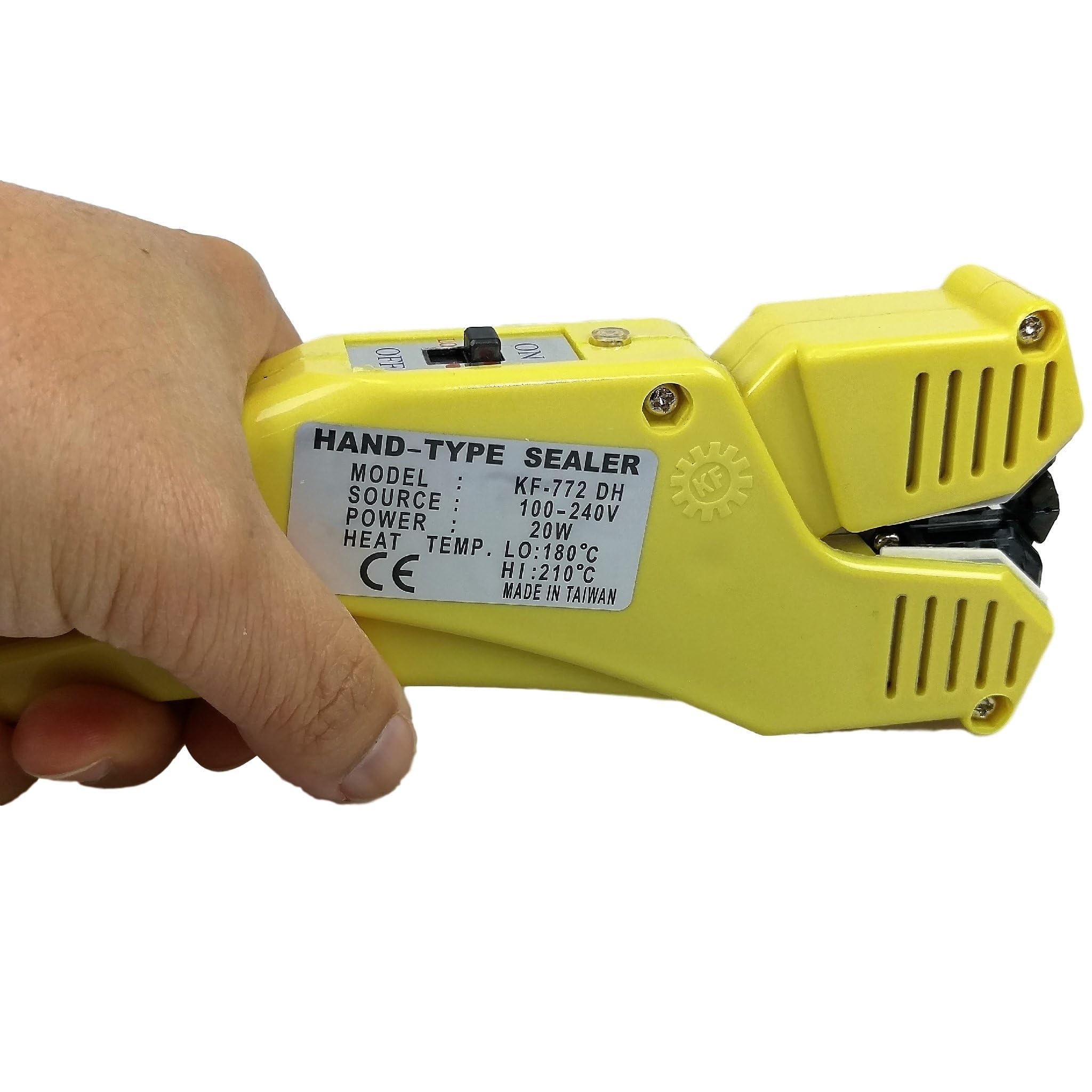 Sigillante solo: 20 W palmare diretto termosaldatore KF-772DH con impostazione Hi/Lo Temp per sigillare pacchetti e contenitori in plastica ClamShell