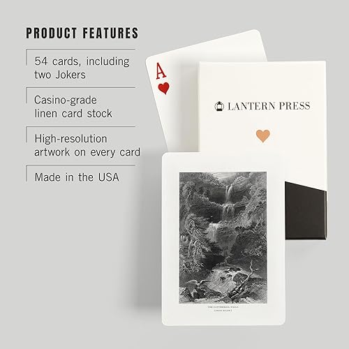 Miniatura 3 de Lantern Press Catskill Mountains, Nueva York, vista de Kaaterskill Falls from The Bottom (52 cartas de juego, baraja de cartas de tamaño póquer con