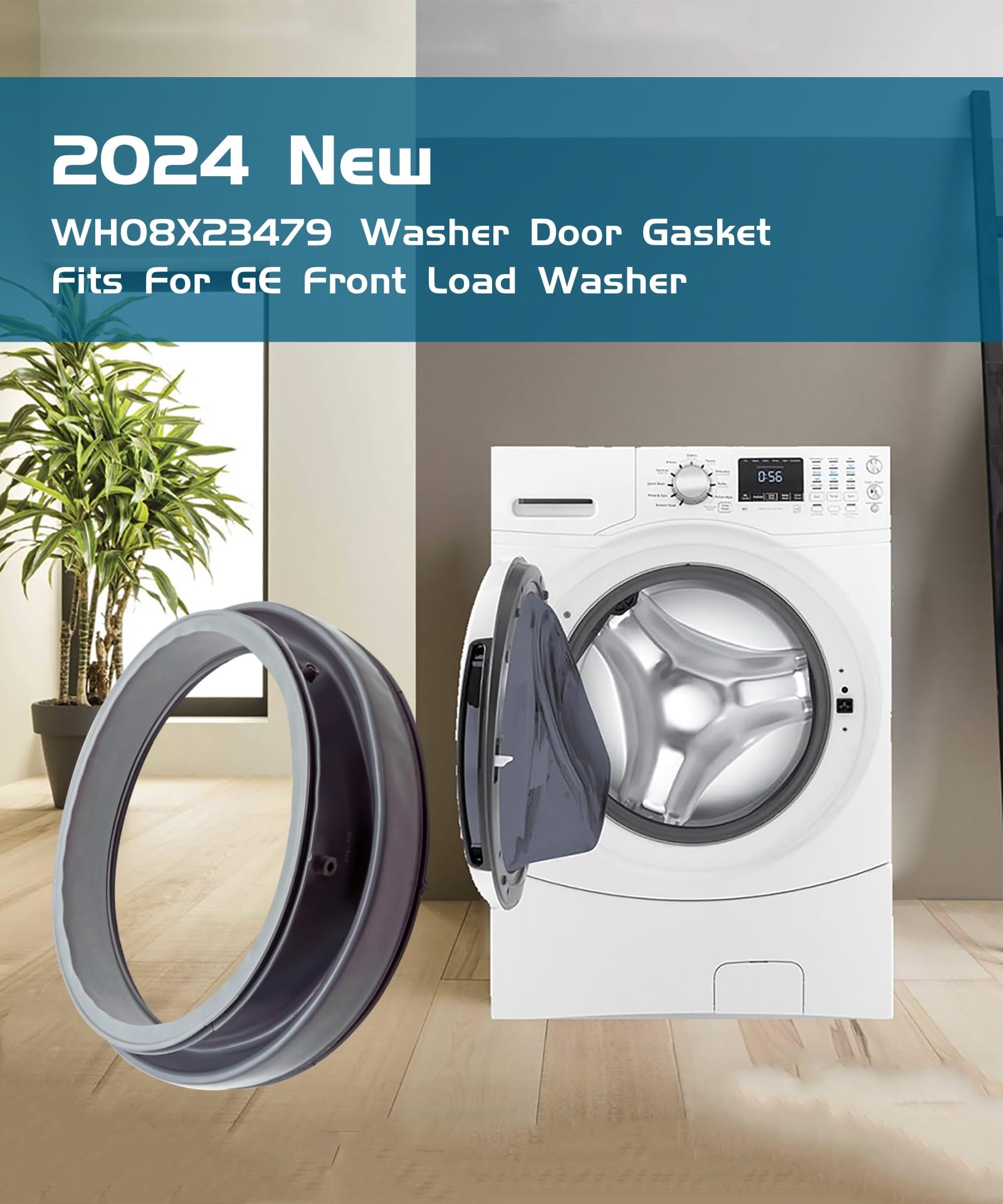 Washer Door Boot Seal Gasket Replacement For GE Front Load Washers – Compatible With WH08X23479 & Multiple Models