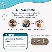 Vista 6 de BestLife4Pets Suplemento para el cuidado dental de la salud bucal para perros, removedor de sarro de placa, control de estomatitis y gingivitis
