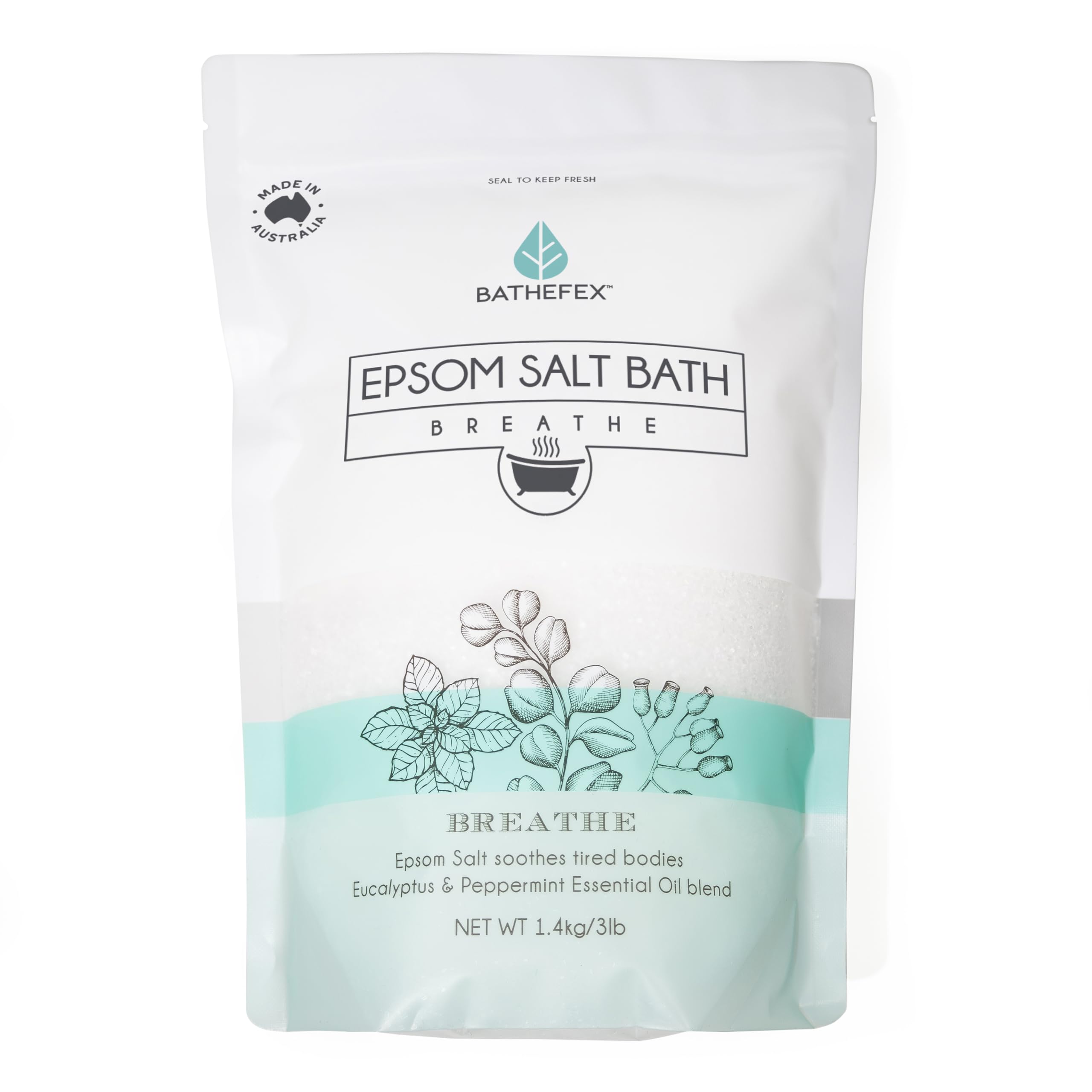 1000Hour Bathefex Epsom Salt Bath Breathe Easy, 1.4 Kg ' 1 Units