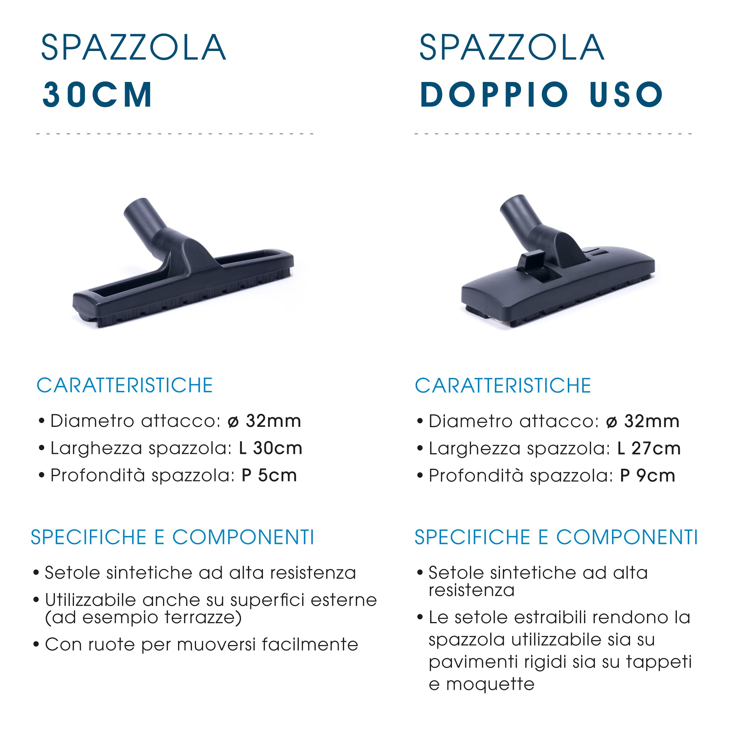 Set Tubo Flessibile e Kit Accessori per Aspirapolvere Centralizzato compatibile con Aertecnica Tubò, Sistem Air, Duovac, General D'Aspirazione GDA - Senza interruttore ON/OFF (12 metri)