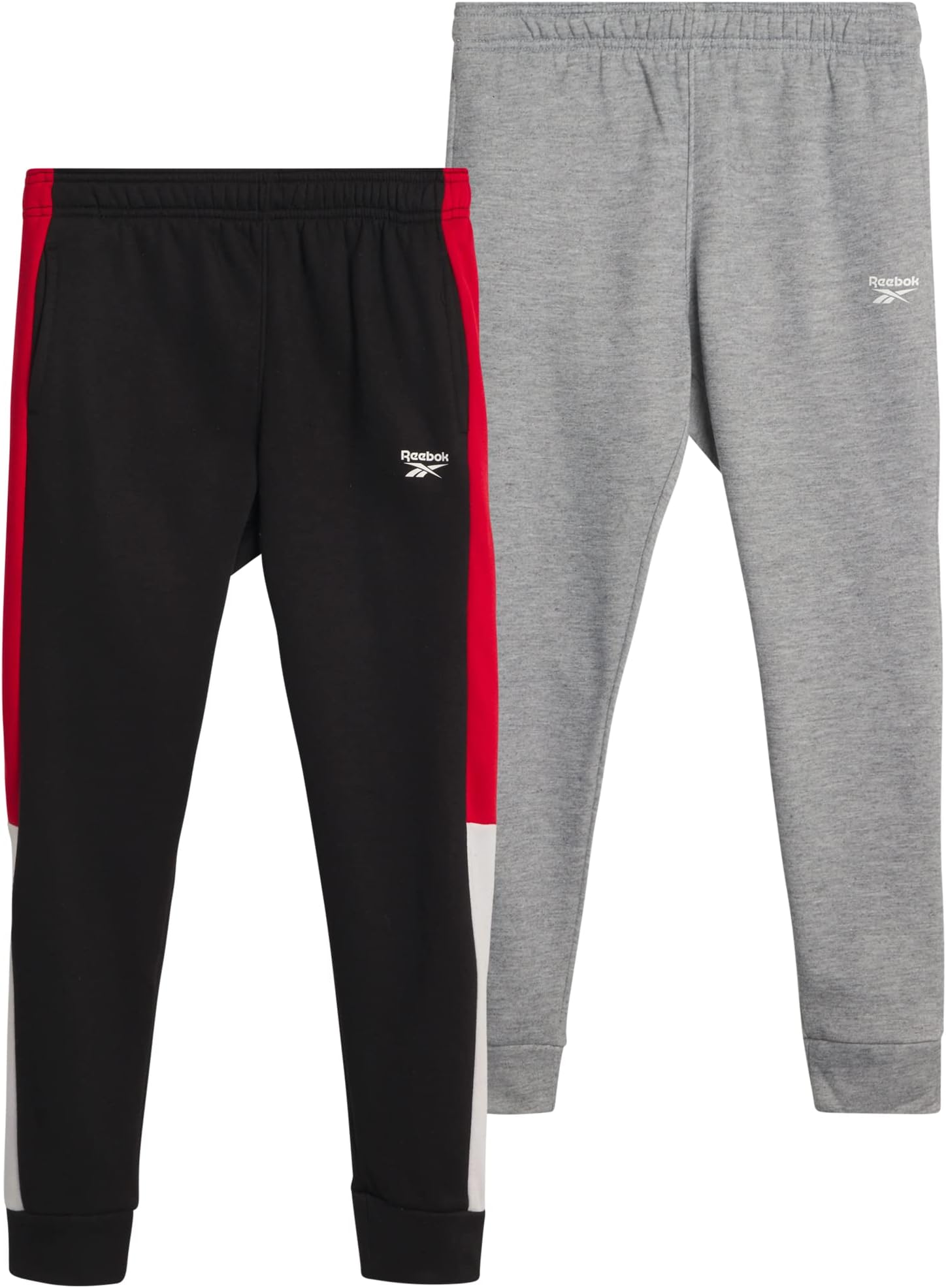 Boys' Active Joggers - 2 Pack Fleece Athletic Sweatpants (Size: 4-16)