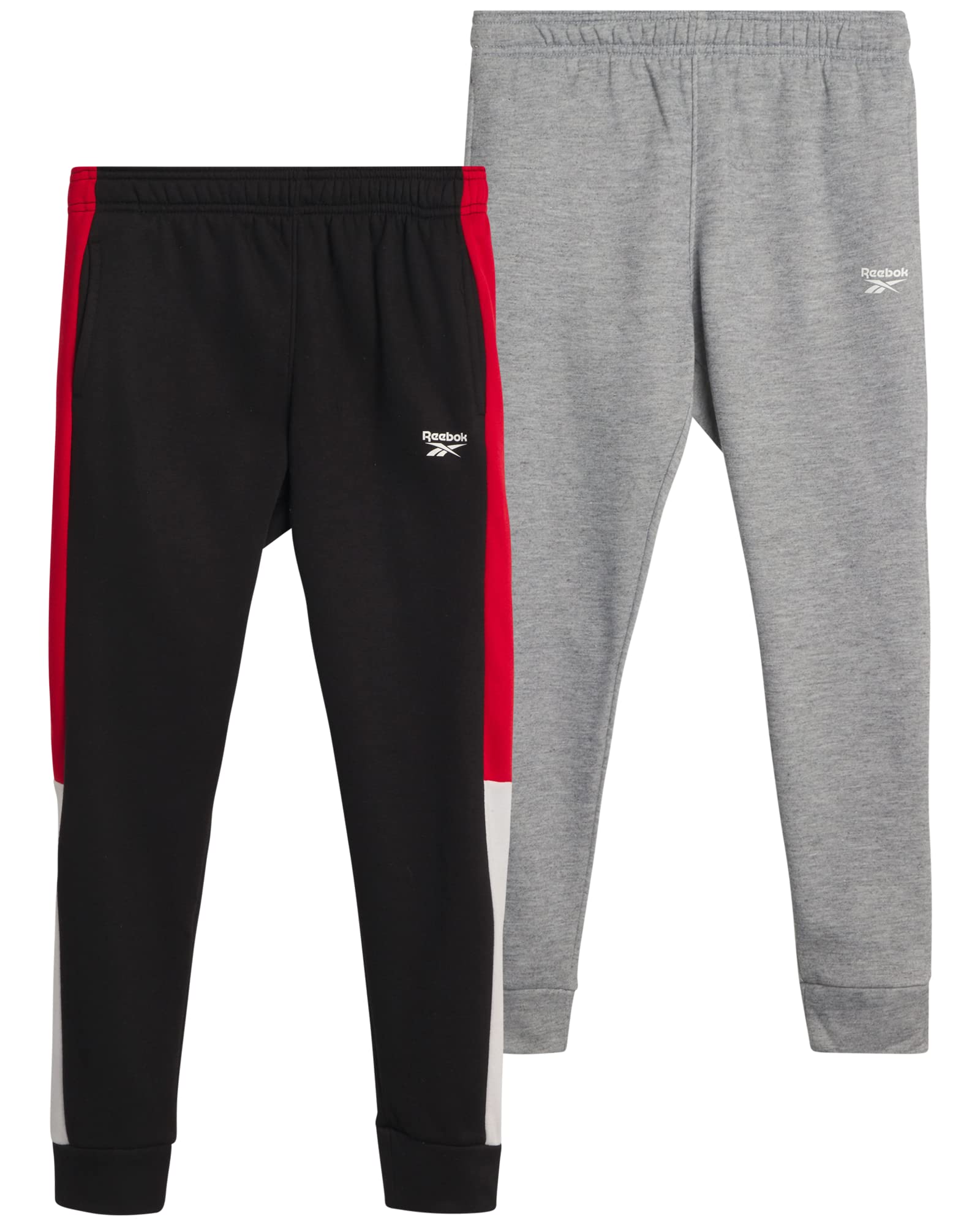 Boys' Active Joggers - 2 Pack Fleece Athletic Sweatpants (Size: 4-16)
