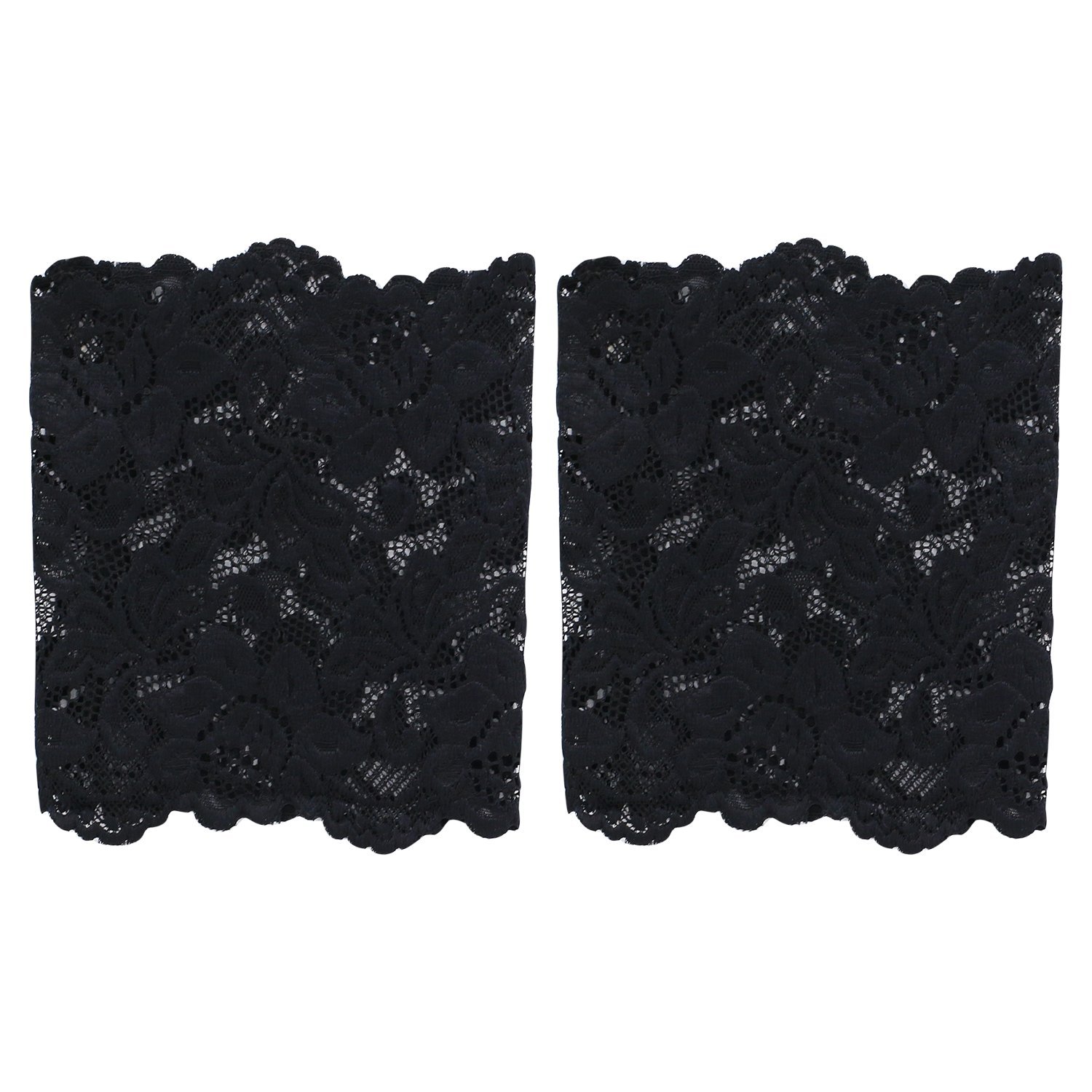 Greenlans Women's Black Fashion Girls Stretch Lace Trim Boot Cuffs Flower Leg Warmers Toppers Socks