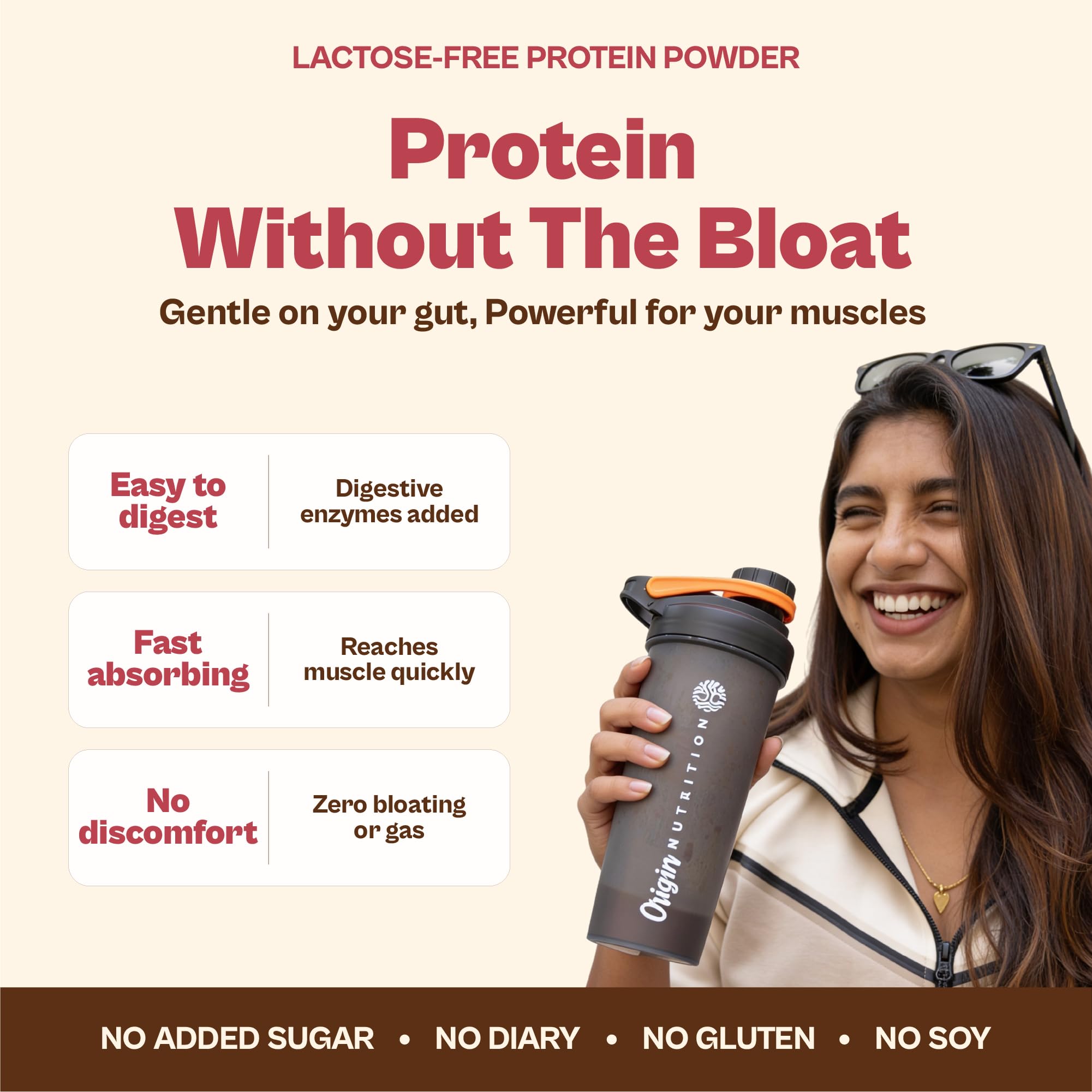 Origin Nutrition Plant Protein | Strawberry Delight | Real Strawberry | 25g Pea & Pumpkin Seed Blend | All Essential Amino Acids | Gut-Friendly, No Bloat | Clean, Vegan, Lab-Tested | 20 Servings, 816g — Amazon image 3