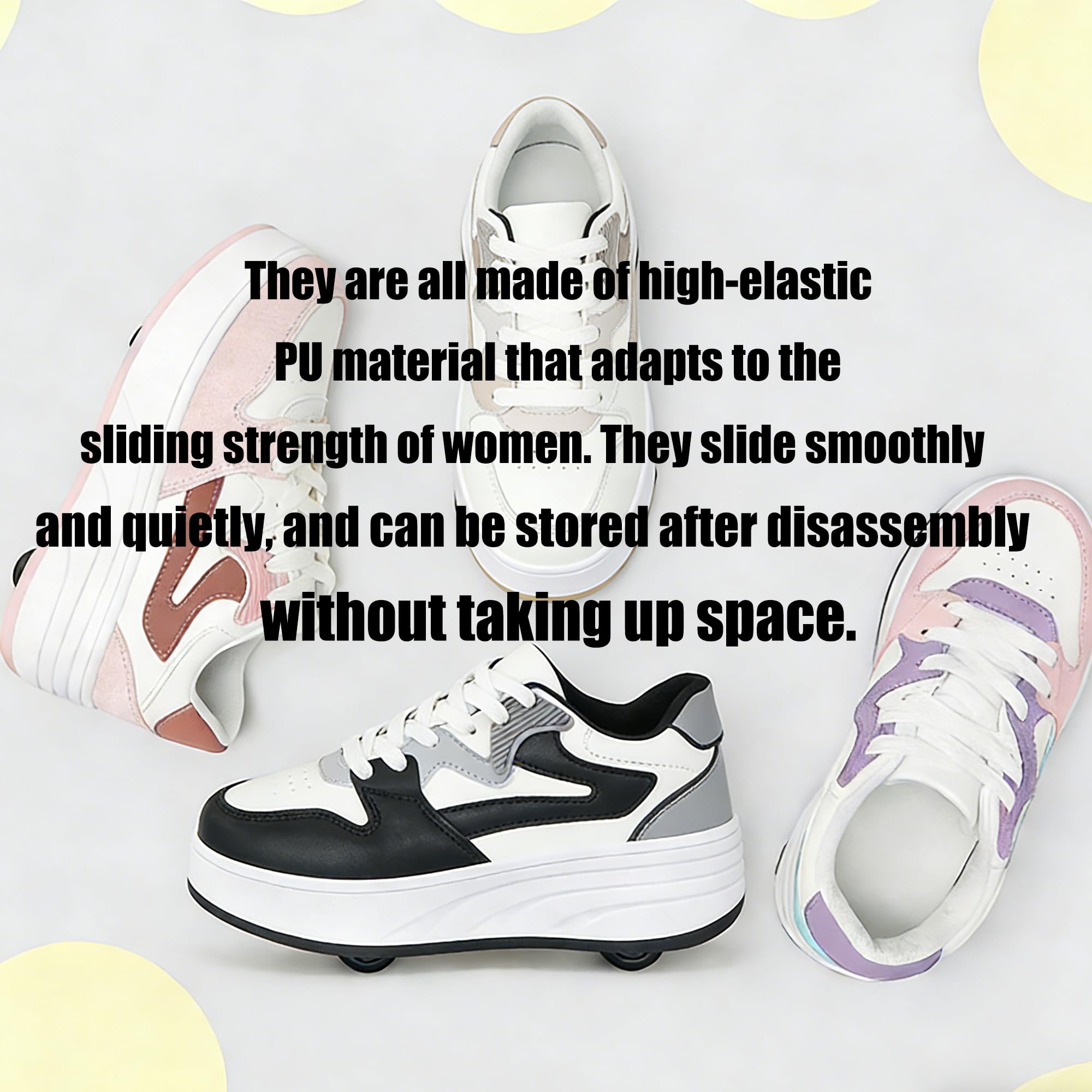Scarpe da skate a rotelle per donne e ragazze, con ruote staccabili, adatte per Halloween, Natale, feste di compleanno