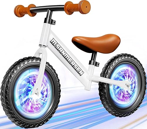 Colorful Lighting - Bicicleta de equilibrio para niños de 2 a 3 años, bicicleta de equilibrio para edades de 24 meses a 5 años, bicicleta de