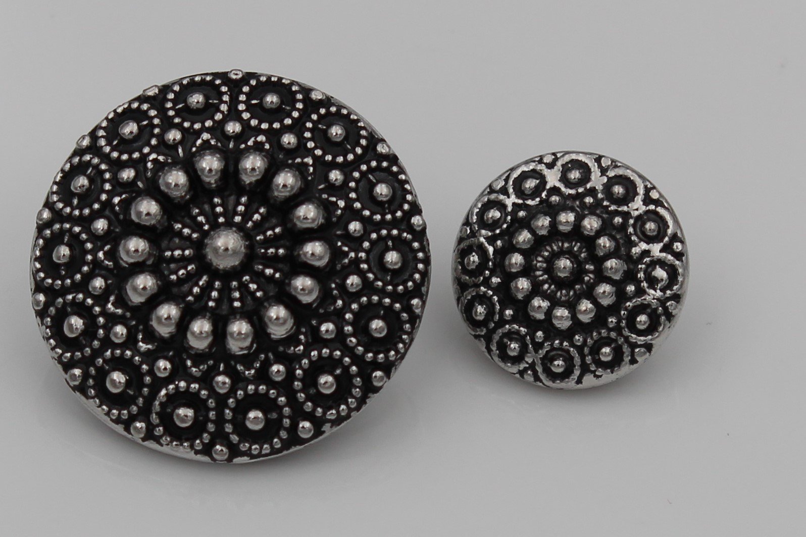 5 Metall-Knöpfe Antik Silber – 22 Mm, Für Trachten & Dirndl, Made In Germany