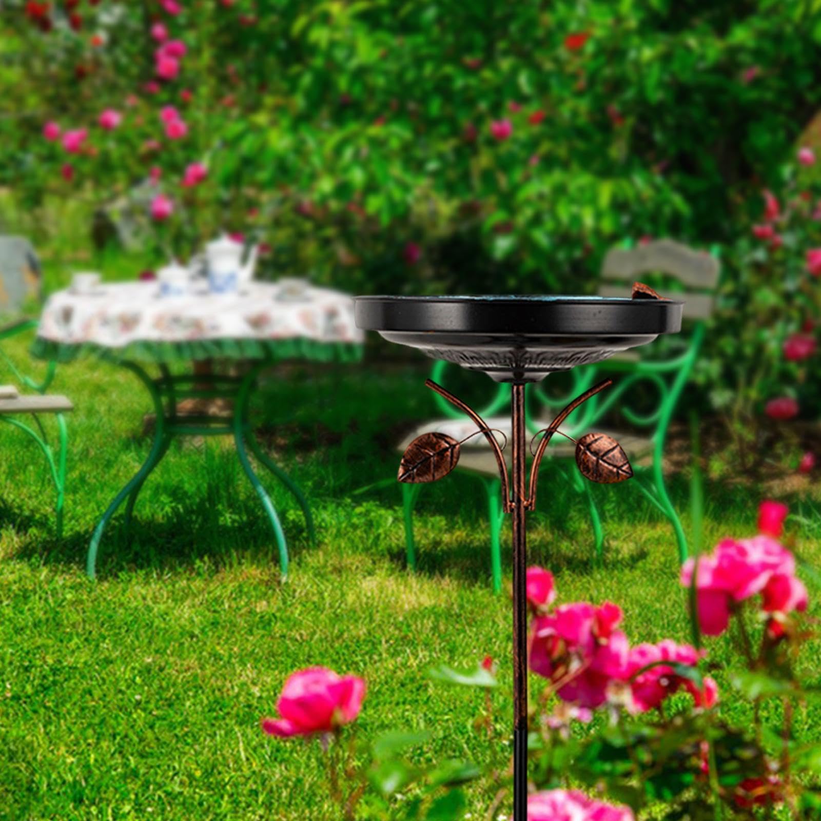 Vaschetta per Uccelli da Giardino, Base a 5 Punte, Multiuso, Design, Accessori da Giardino, Mangiatoia per Uccelli da Esterno,